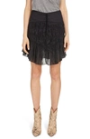 Isabel Marant Tiered-gathereing A-line Mini Skirt In Black