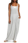 Elan Cover-up Maxi Dress In Charcoal/ White Stripe