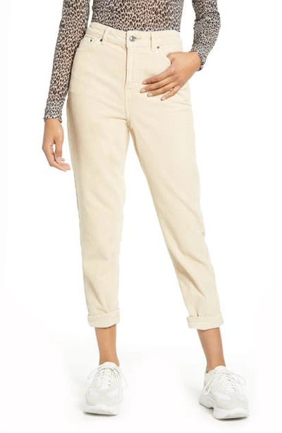 Topshop Corduroy Mom Jeans In Cream ModeSens