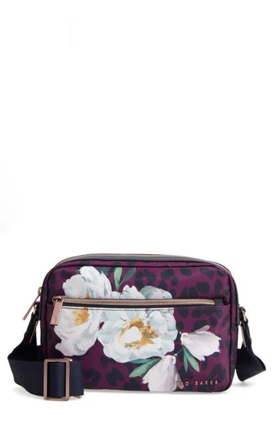 Ted Baker Stefsii Wilderness Print Nylon Camera Bag In Deep-pink