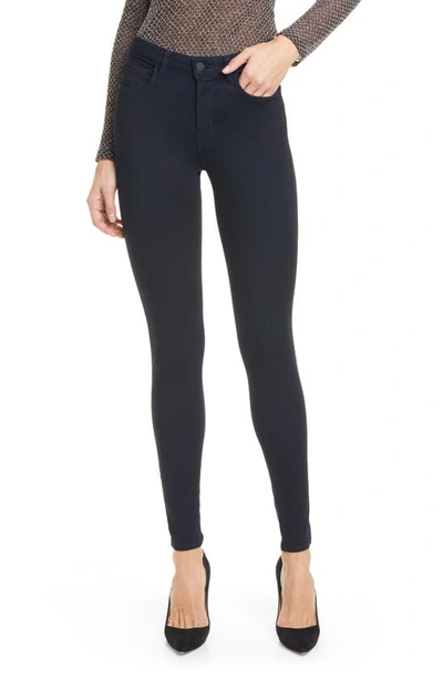 L Agence Marguerite High Waist Skinny Jeans In Dark Indigo Denim