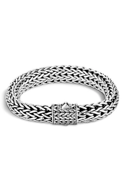 John Hardy 'classic Chain' Woven Bracelet In Silver