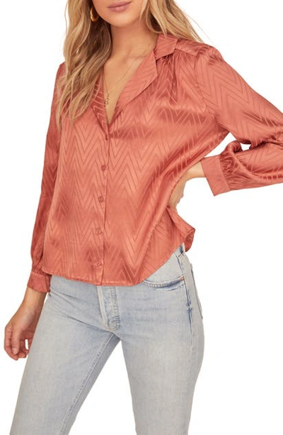 Astr Emilia Long Sleeve Top In Canyon