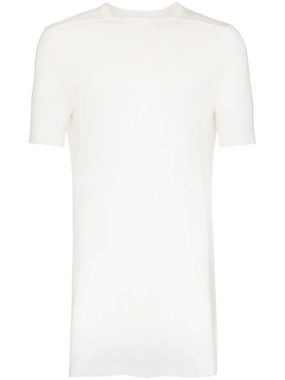 Rick Owens Long-line Relaxed T-shirt In Weiss