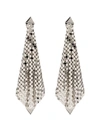 Rabanne Silver Mesh Drop Earrings In Silver
