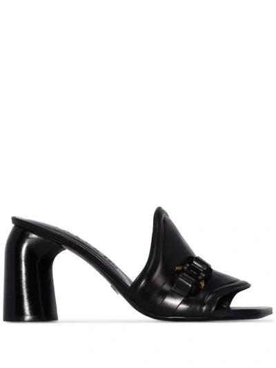 Alyx Buckle-embellished Leather Mules In Nero