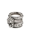 ALEXANDER MCQUEEN SKULL FACE STUDDED RING