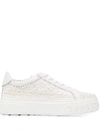 Casadei Woven Low-top Trainers In White