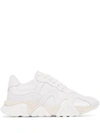 Versace Leather Trainers In White
