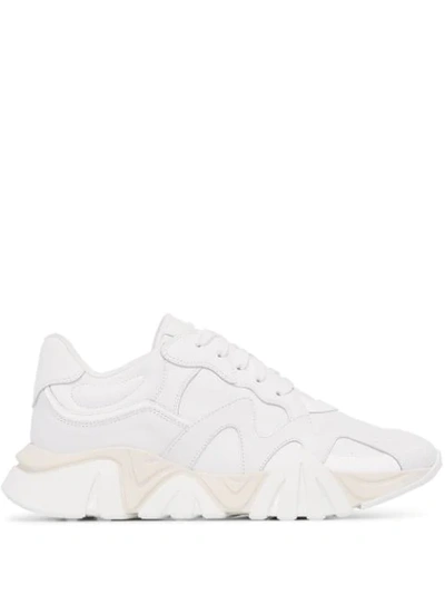 Versace 50mm Leather Squalo Trainers In White