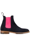 SCAROSSO CHELSEA COLOUR-BLOCK BOOTS