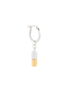 True Rocks Two-tone Pill Hoop Earring In Silver