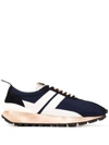 Lanvin Navy Mesh Bumper Sneakers In Bleu Marine