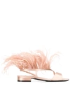 N°21 FAUX-FEATHER DETAILED SANDALS