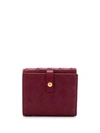 Bottega Veneta Intrecciato Weave Compact Wallet In Red