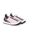 Dolce & Gabbana Sorrento Logo-tape Slip-on Sneakers In Pink