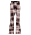 GUCCI CHECKED WOOL-TWEED FLARED PANTS,P00436159
