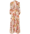 ZIMMERMANN BONITA FLORAL LINEN DRESS,P00437143