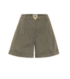 VALENTINO HIGH-RISE COTTON SHORTS,P00440991