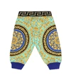 VERSACE BABY PRINTED COTTON TRACKPANTS,P00445250