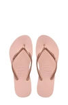 Havaianas Kids' Girl's Shine Flip Flops In Rose