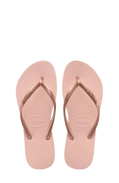 Havaianas Kids' Girl's Shine Flip Flops In Pink