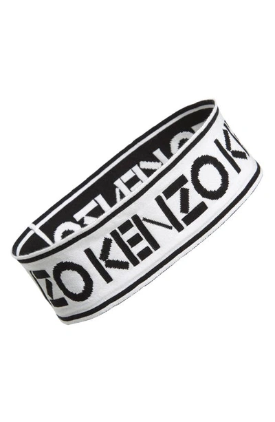 Kenzo Logo-jacquard Headband In White