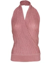 MISSONI Ribbed Cross Front Halter Top