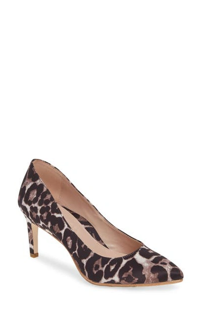 Taryn Rose Collection Gabriela Pointy Toe Pump In Leopard Print Fabric