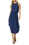 Ramy Brook Audrey Blouson Dress In Slate Blue