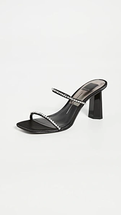 Dolce Vita Women's Naylin Crystal Embellished High-heel Sandals In Black Satin