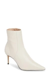 Schutz Women's Bette Leather Pointed Toe Booties In Pearl Leather