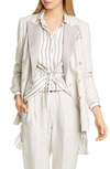 BRUNELLO CUCINELLI BRUNELLO CUCINELLO BEADED LAPEL LINEN BLAZER,MH1178968-201