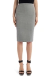 ALEXANDER MCQUEEN HERRINGBONE WOOL PENCIL SKIRT,584714QJABB