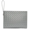 BOTTEGA VENETA BOTTEGA VENETA GREY INTRECCIATO SMALL DOCUMENT HOLDER