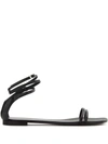 Giuseppe Zanotti Catia Flats In Black Leather In Black