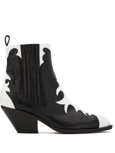 Giuseppe Zanotti Helena Flame-detail Leather Boots In Black