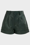 ISABEL MARANT ÉTOILE Abot High-Rise Leather Shorts,823567