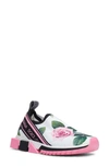 DOLCE & GABBANA SORRENTO ROSE LOGO SNEAKER,CK1595AX351