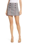 Veronica Beard Starck Double-breasted Plaid Mini Skirt In Multi