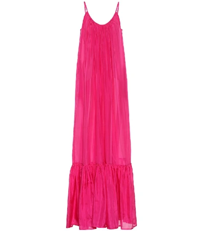 Kalita Brigitte Habotai-silk Maxi Dress In Pink