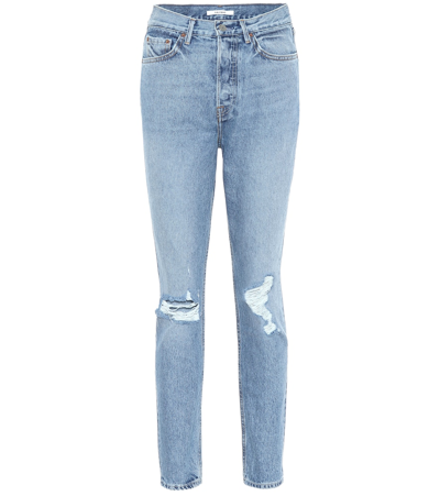 Grlfrnd Karolina Ripped High-rise Skinny Jeans In Blue
