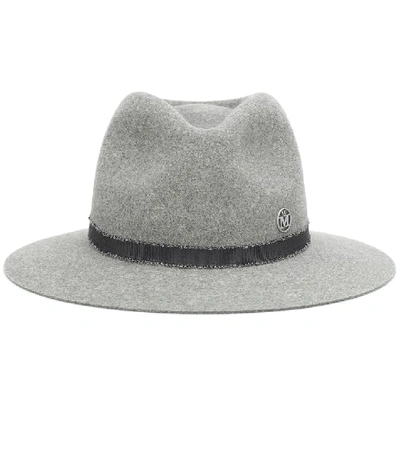 Maison Michel Rico毛毡绅士帽 In Grey