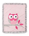 BOOGIE BABY IT'S A HOOT PLUSH BLANKET, PINK,PROD181370179