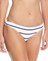 Heidi Klein Core Textured Rectangle Swim Bikini Bottom In Nautical
