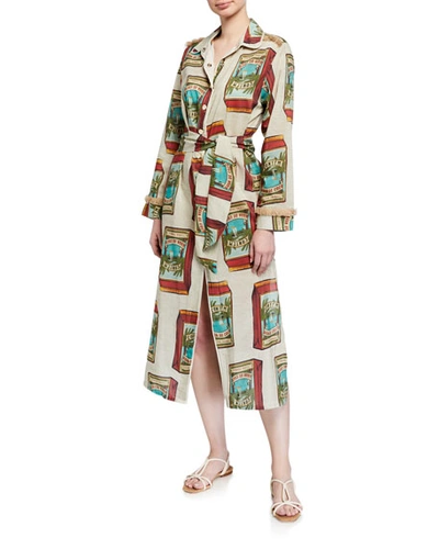 Água De Coco Printed Button-front Coverup In Multi Pattern