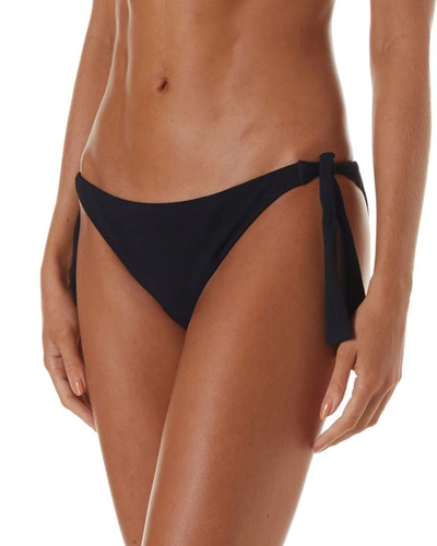 Melissa Odabash Rome Side-tie Bikini Bottom In Black Plique