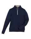 Peter Millar Stretch Terry Quarter Zip Popover, Youth In Navy