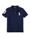 Polo Ralph Lauren Boy's Big Pony Pique Knit Polo In Navy