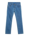 Stefano Ricci Kids' Boy's Straight Leg Denim Jeans In Blue